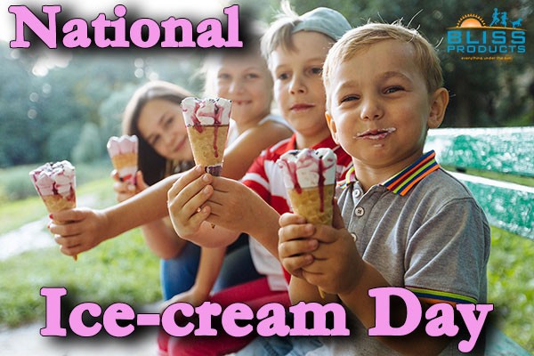 four young kids enjoying ice-cream