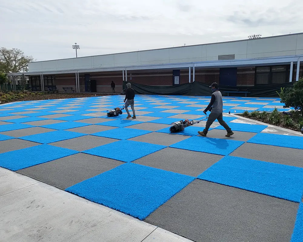 Play Hard Recreation Turf Job Checkered Pattern Offset