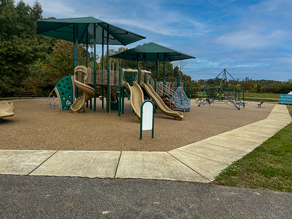 Playground construction and poured-in-place surfacing at Dyersburg Primary School by Bliss Products.