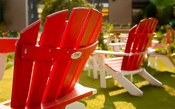 Adirondack chairs in park in Decatur County, TN