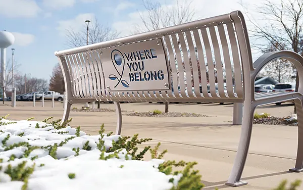 Wilmington Awareness Bench (Modern Plaque option)in Coffee County, Alabama