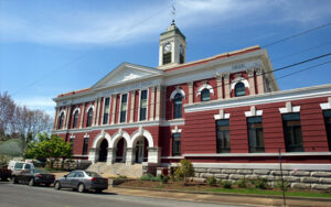 Calhoun County Courthouse in Anniston, Alabama with clock tower, Bliss Products and Services