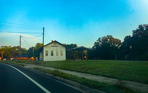 Former Atlantic Coast Line Railroad Depot beside the Nature Coast State Trail in Cross City, Dixie County, Florida