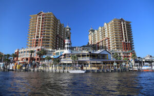 Waterfront skyline in Okaloosa County Florida near Destin and Fort Walton Beach
