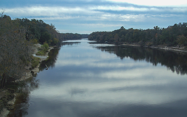 Suwannee River view near the Lafayette County line in North Florida