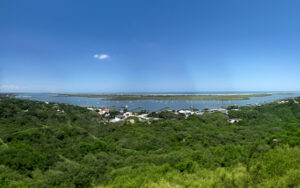 Panoramic view of Anastasia Island and St. Augustine waterways in St. Johns County, Florida