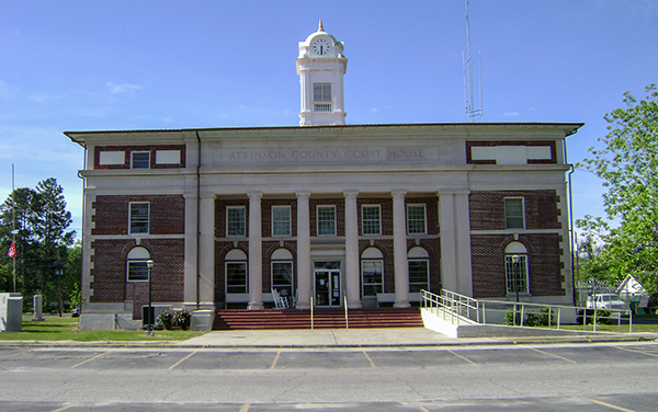 Atkinson County Courthouse in Pearson, Georgia, representing Atkinson County civic character for Bliss Products and Services.
