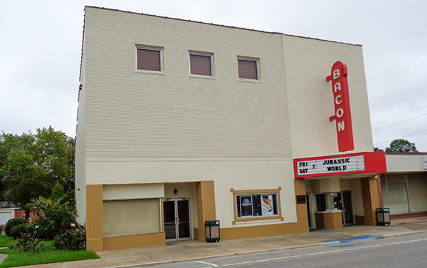 Bacon Theater in Alma, Georgia, representing downtown community character in Bacon County for Bliss Products and Services.