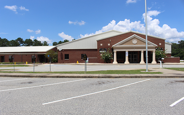 Baker County Schools building in Newton, Georgia, representing school and community spaces in Baker County for Bliss Products and Services.