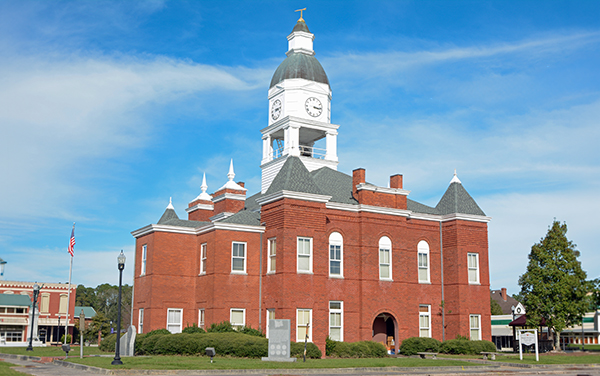 Berrien County Courthouse in Nashville, Georgia, representing Berrien County civic character for Bliss Products and Services.