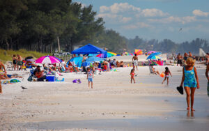 Bradenton Beach shoreline in Manatee County, Florida