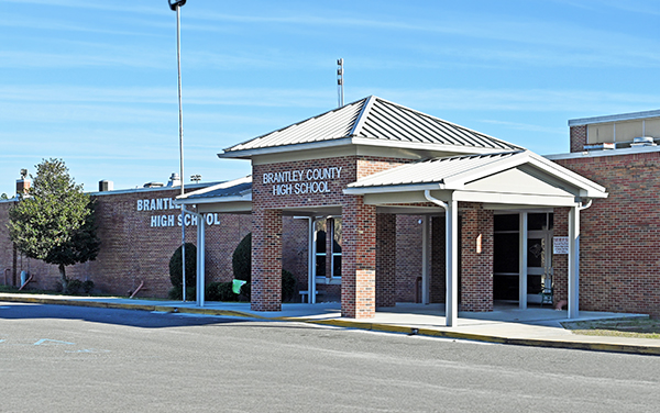 Brantley County High School in Georgia, representing school campus facilities in Brantley County.