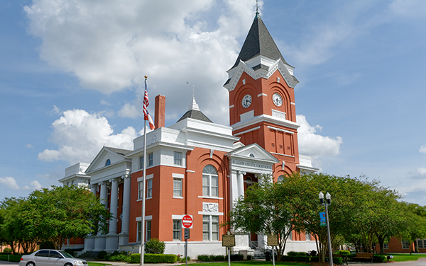 Bulloch County Courthouse in Statesboro, Georgia, representing the county seat and civic spaces in Bulloch County.