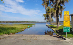 Boat ramp at Butler Lake in Lake Butler, Union County, Florida