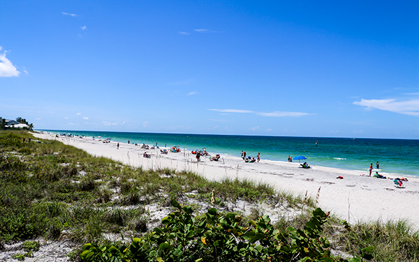 Englewood Beach shoreline and dunes in Charlotte County, Florida