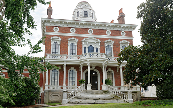 Johnston-Felton-Hay House in Macon, Georgia, a historic landmark representing Bibb County.