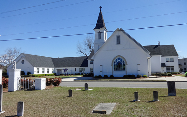 Nashville United Methodist Church in Nashville, Georgia, representing community character in Berrien County for Bliss Products and Services.