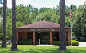 Newton Post Office in Newton, Georgia, representing civic and community services in Baker County for Bliss Products and Services.