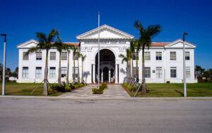 Okeechobee County Courthouse in Okeechobee, Florida, representing the county seat and civic center of Okeechobee County.