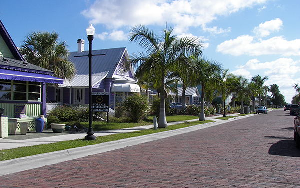 Sullivan Street in the Punta Gorda historic district in Charlotte County, Florida