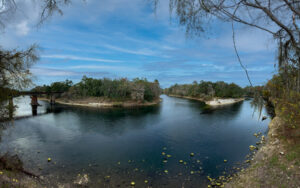 Suwannee River view at Suwannee River State Park near Live Oak in Suwannee County, Florida