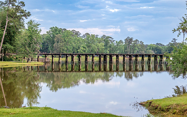 Cherokee Lake railroad bridge in Thomasville Georgia representing Thomas County and historic South Georgia communities served by Bliss Products and Services