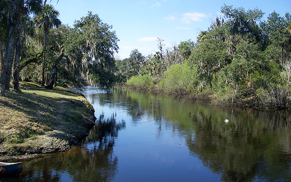 Peace River at Pioneer Park in Zolfo Springs, Florida