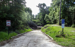 Public boat ramp providing access to the Alapaha River in Statenville, Echols County, Georgia