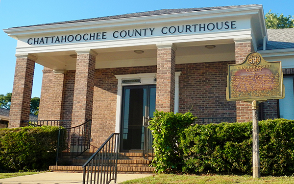 Chattahoochee County Courthouse in Cusseta, Georgia, representing the county seat and civic spaces in Chattahoochee County.