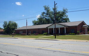 Coolidge City Hall Municipal Building with brick facade in Thomas County, Georgia