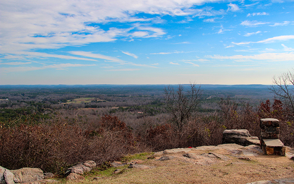 Panoramic view from Dowdell’s Knob at F.D. Roosevelt State Park in Harris County, Georgia