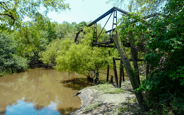 Old Hadley Ferry Road bridge beside the Ochlockonee River in Grady County, Georgia