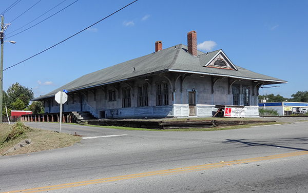 Historic Eastman railroad depot in Eastman, Dodge County, Georgia
