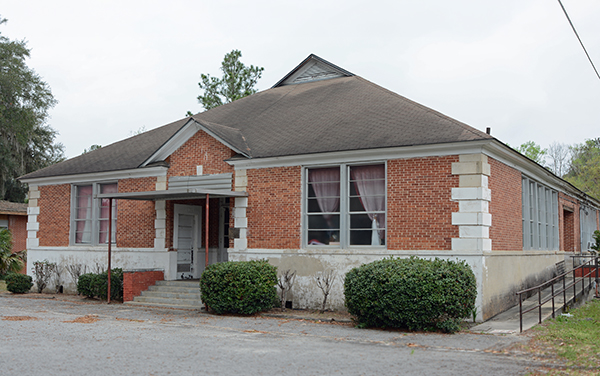 Historic Lanier County Auditorium and Grammar School building in Lakeland, Georgia