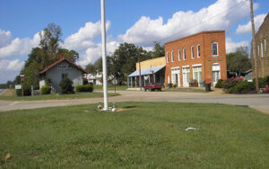 Parrott Historic District with depot and downtown buildings in Terrell County, Georgia