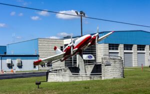 Piper Aztec aircraft display at Middle Georgia State University’s Eastman Campus in Dodge County, Georgia