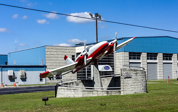 Piper Aztec aircraft display at Middle Georgia State University’s Eastman Campus in Dodge County, Georgia