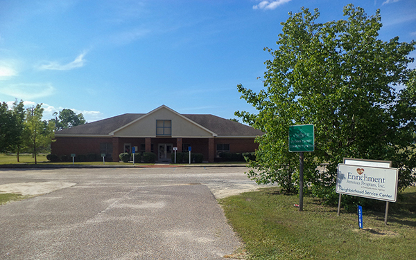 Quitman County Community Center building and entrance drive in Georgetown, Georgia