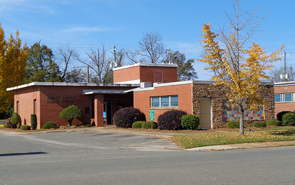 Schley County Public Library building in Ellaville, Georgia