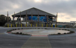Tybee Island Pier and Pavilion in Chatham County, Georgia, showing a public coastal recreation facility near the beach.