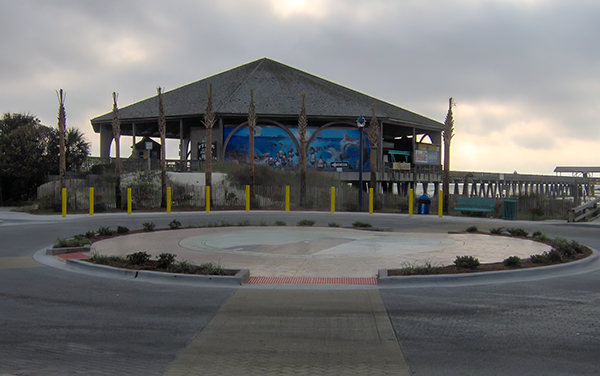 Tybee Island Pier and Pavilion in Chatham County, Georgia, showing a public coastal recreation facility near the beach.