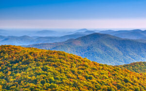 Mountain view from Brasstown Bald in Union County, Georgia