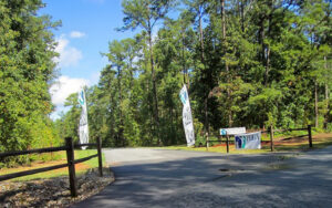 Entrance to the PDGA International Disc Golf Center at Wildwood Park in Appling, Georgia.