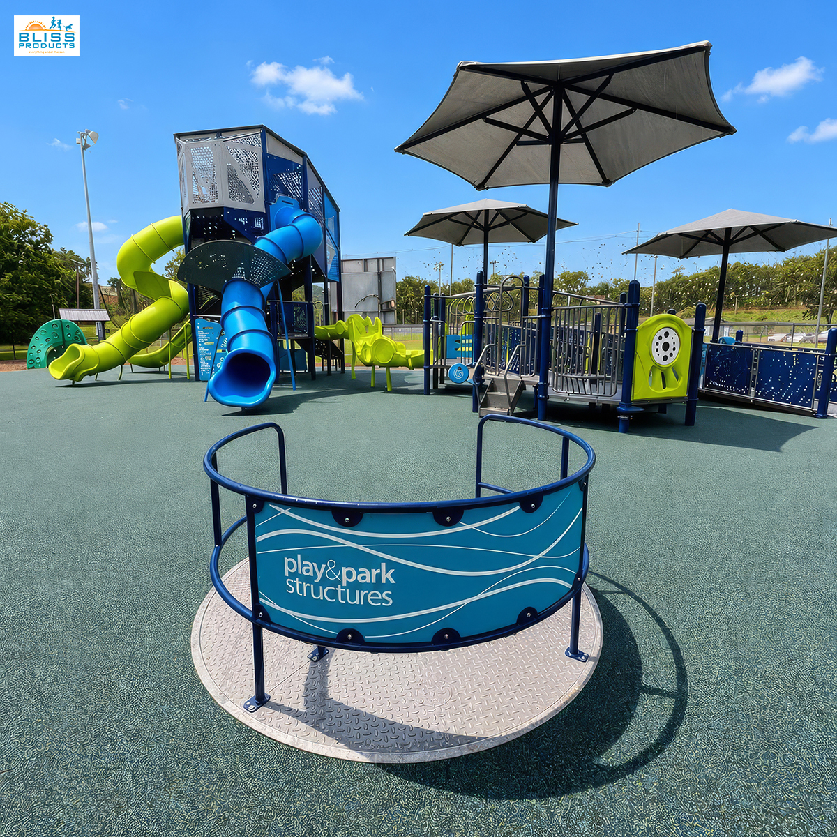 Play & Park Structures playground and Olympus Tower at Clay County Sports Complex in Hayesville, North Carolina.