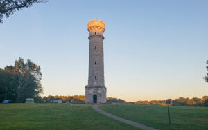 Wilder Tower at sunset in Chickamauga Battlefield near Fort Oglethorpe, Georgia