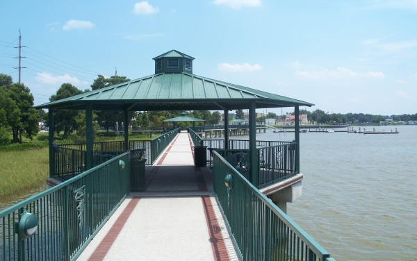 Lake Eustis Lakewalk, Eustis, Lake County Florida Lakewalk pavilion on Lake Eustis in Eustis, Lake County, Florida.
